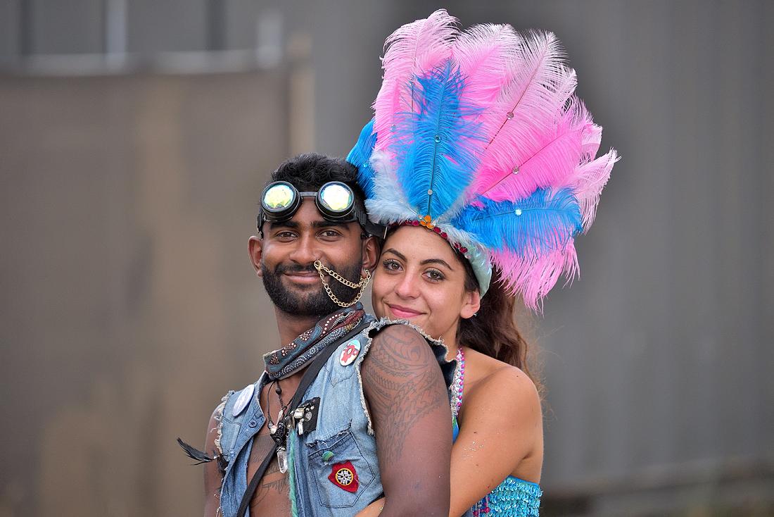 Festival couple in costume
