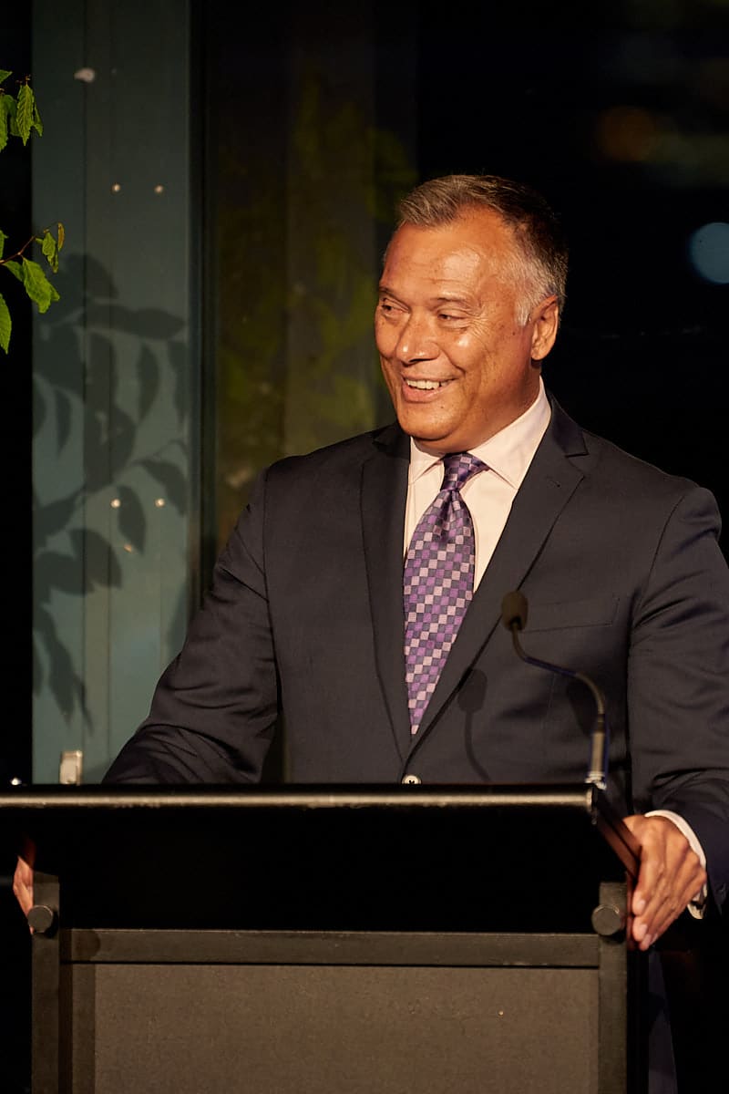 Stan Grant speaking at at Pier One Sydney Harbour