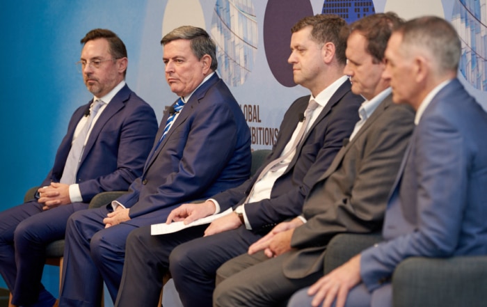Corporate Event Photo with guest panel speakers