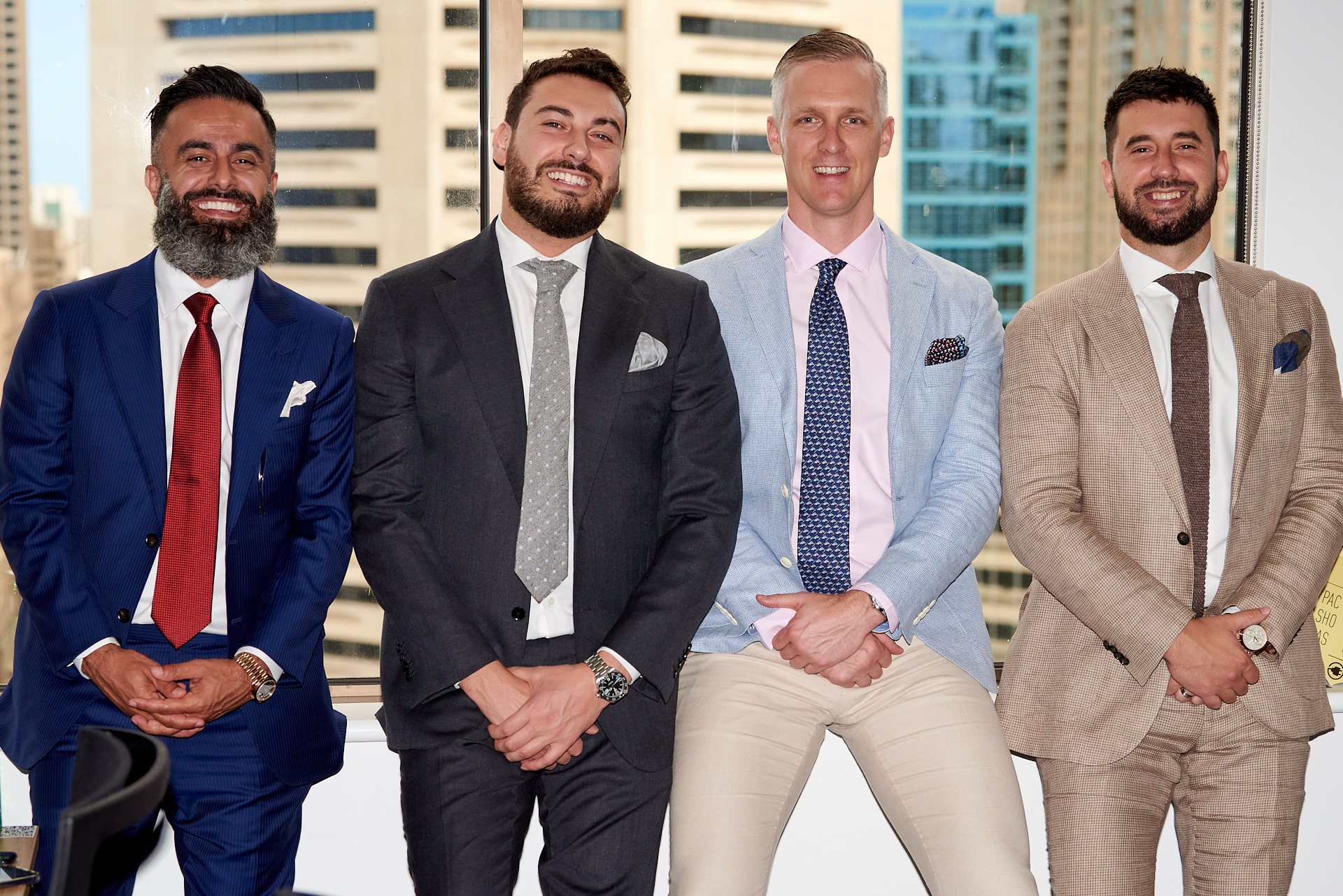 Corporate Team Office Photo. 4 Males in Suits