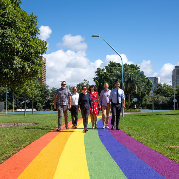 Prince Alfred Park Sydney Rainbow Walk with Lord Mayor Clover Moore, Orlando Sydney, Jess Scully, Leigh Harris, Alex Greenwich MP.jpg