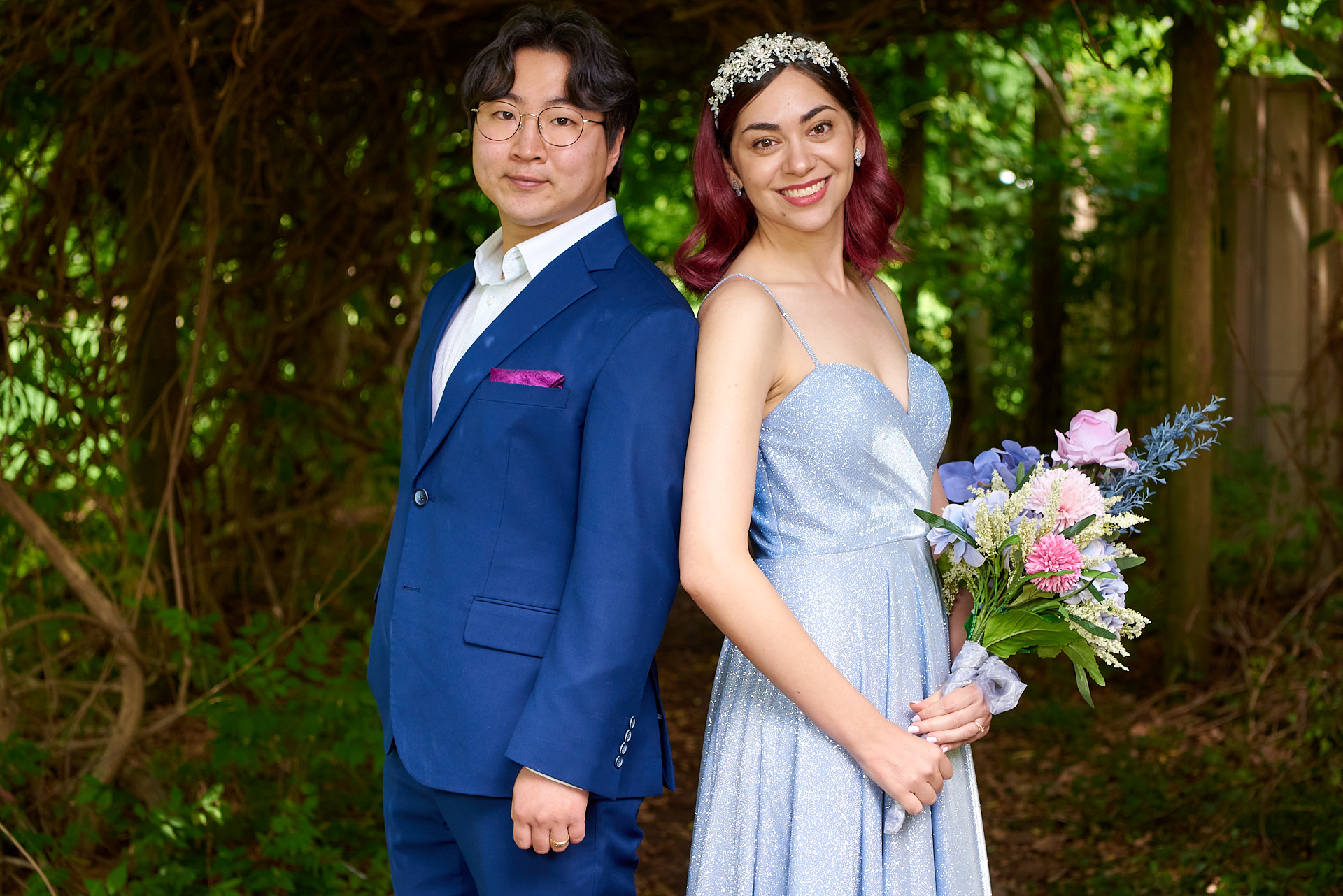 Couple Wedding Portrait. Small, Intimate. Park, Wedding, Sydney. Muston Park in Chatswood. Photography By Orlando Sydney Photography