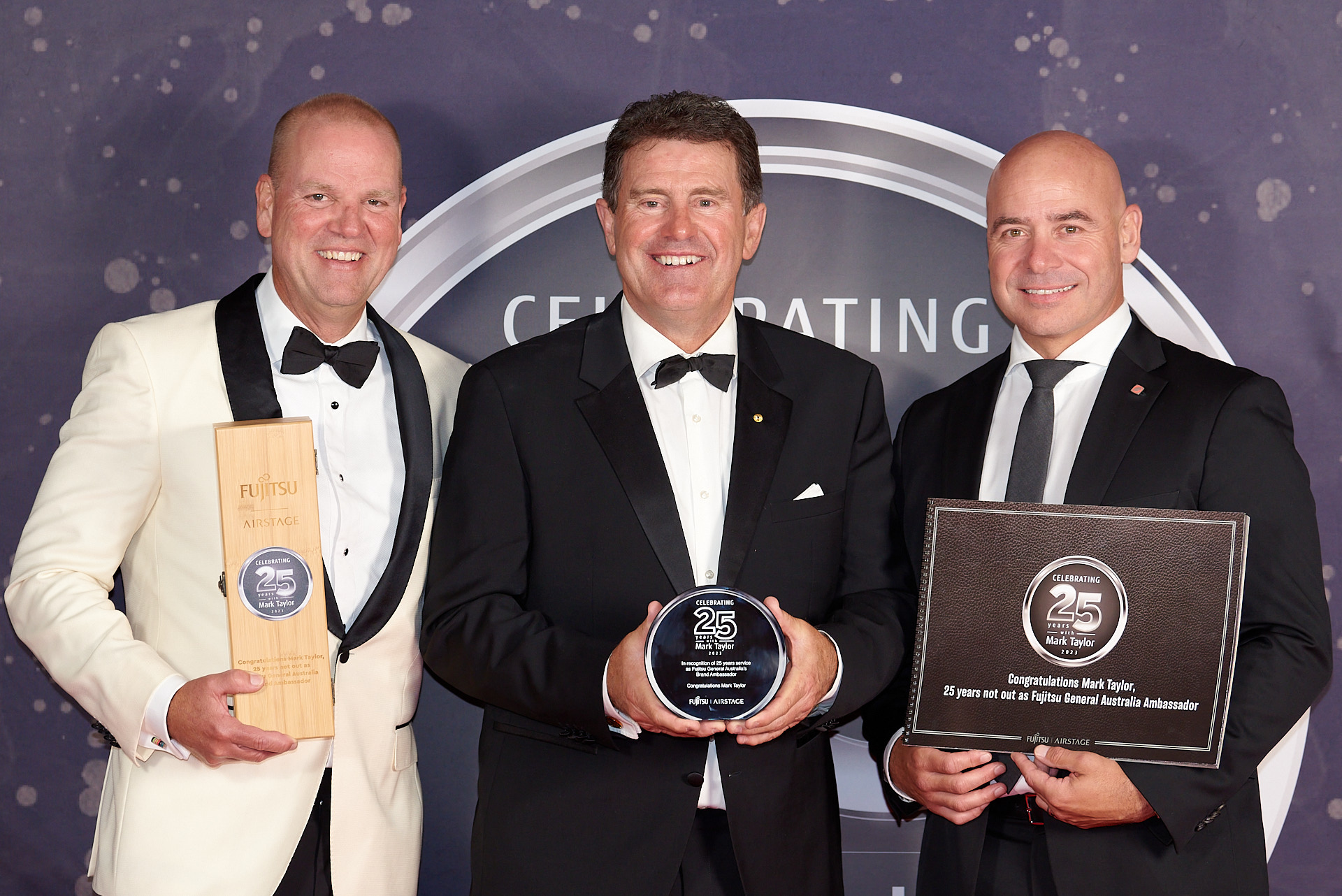 Photos by Professional Event Photographers in Sydney, Australia. 3 Dapper Gentlemen with Awards. Photo By Orlando Sydney Photography