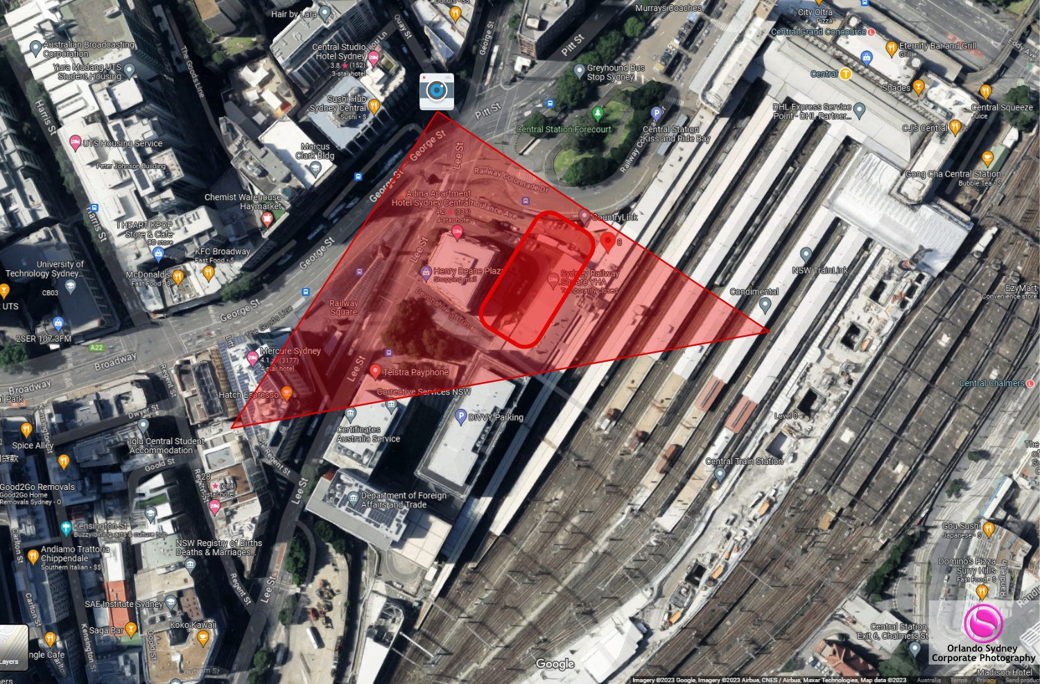 Map of Photo Direction for ATLASSIAN Central at 8-10 LEE STREET, HAYMARKET. As at Sept 2023.jpg