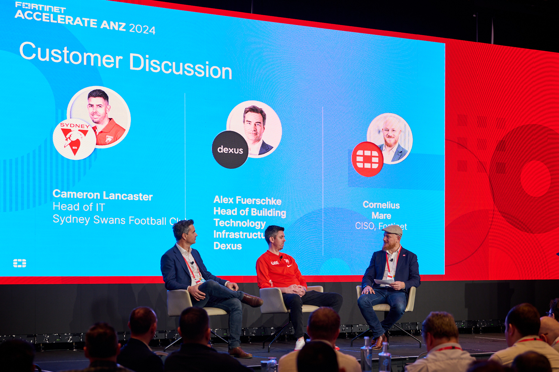 Panel of 3 speakers on stage at an Event in Sofitel Sydney Darling Harbour Panel of 3 speakers on stage at an Event in Sofitel Sydney Darling Harbour